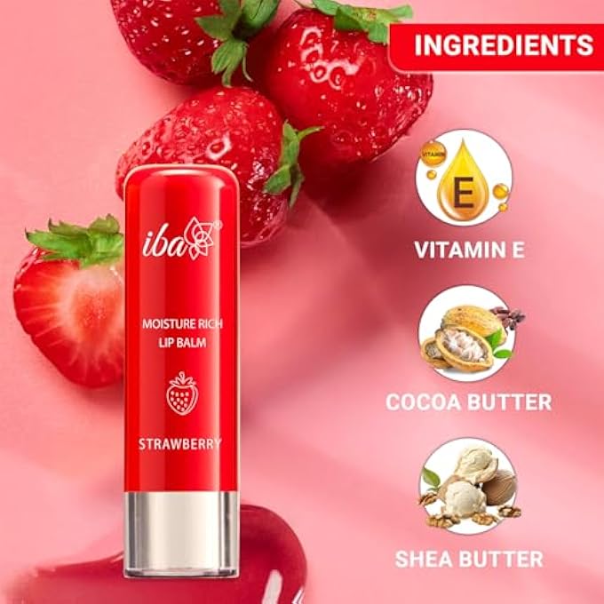 Iba HALAL CARE MOISTURE RICH LIP BALM (STRAWBERRY) - Image 4